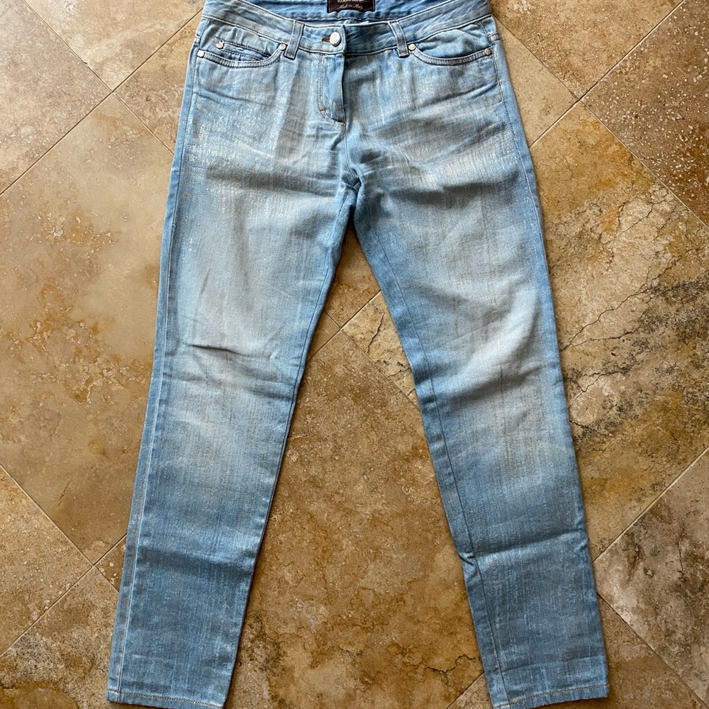Roberto Cavalli Sky Blue Straight Leg Pants